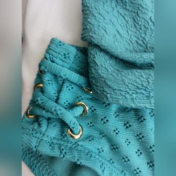 2/$30 NWT 2X Plus Size Fashionable Teal Bikini Set (#695) - Picture 5 of 10